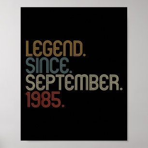 Poster Lenda 1985 Presentes de Aniversário de 40 anos Par