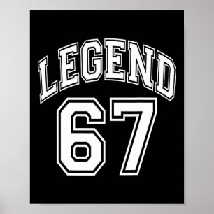 Poster Lenda 67 Número Time Varsity - 67º Aniversário E