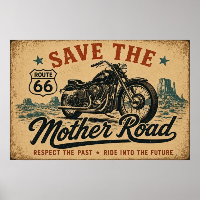Poster Lenda da Estrada Motociclística 66 (Frente)