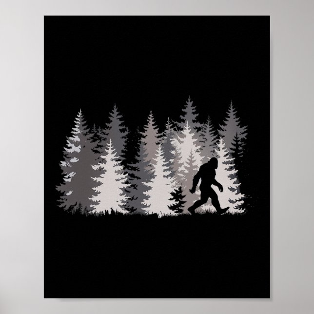 Poster Lenda da Floresta Sasquatch Natureza  (Frente)
