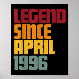 Poster Lenda desde abril de 1996 30º aniversário - vintag