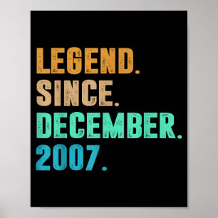 Poster Lenda Desde Dezembro de 2007 Nascimento De Anivers