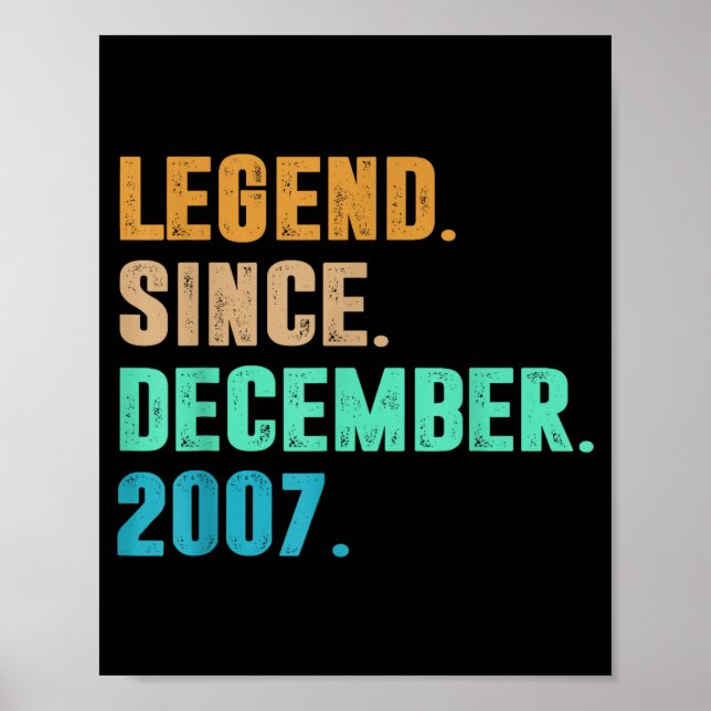 Poster Lenda Desde Dezembro de 2007 Nascimento De Anivers (Frente)