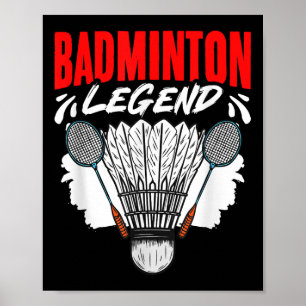 Poster Lenda do Badminton Peteca Esporte Hobby Badminton