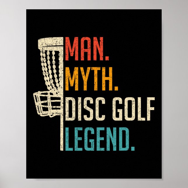 Poster Lenda do Disco de Golfe Homem Mito - Jogar Disco d (Frente)