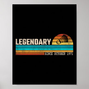 Poster Lenda Do Jogador De Badminton Desde Outubro De 197