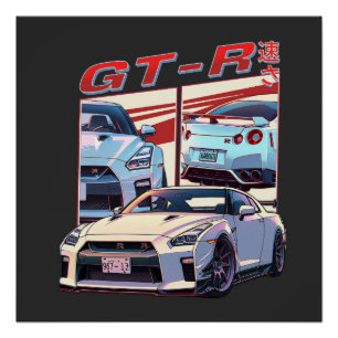 PÔSTER LENDÁRIA DE RUA GT-R