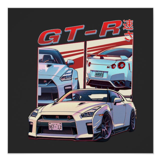 PÔSTER LENDÁRIA DE RUA GT-R (Frente)