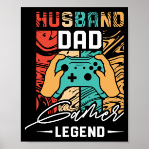 Poster Lendário dos Video Games Marido Pai