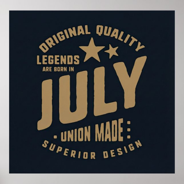 Poster Lendas Nascem em Julho Qualidade Original (Frente)