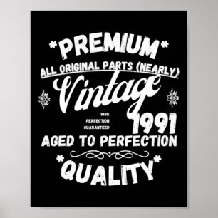 Poster Lendas Vintage Nascidas Em 1991 Performance