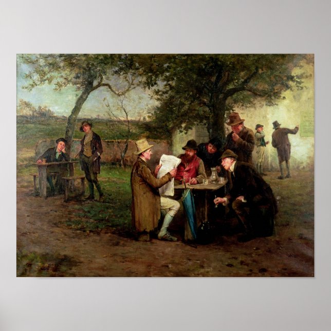 Pôster Lendo as notícias (Frente)