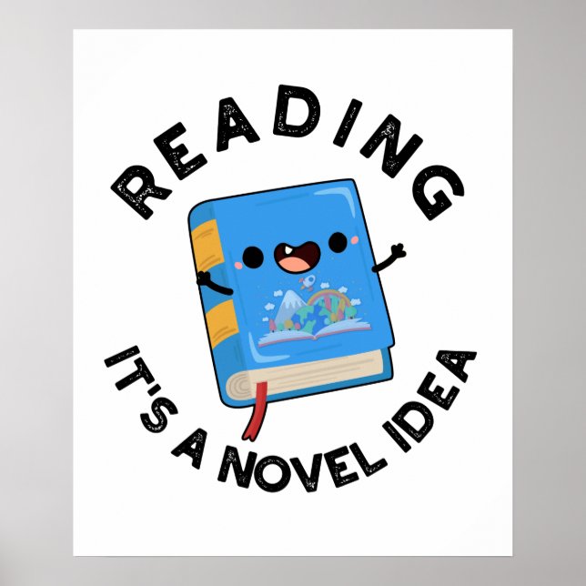 Poster Lendo É uma nova ideia Engraçado Livro (Frente)