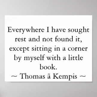 Pôster Lendo em um canto