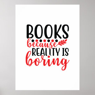 Poster Lendo Livros De Arte Porque A Realidade É Chata