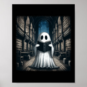 Poster Lendo Lov do Livro Bibliotecário do Halloween da B