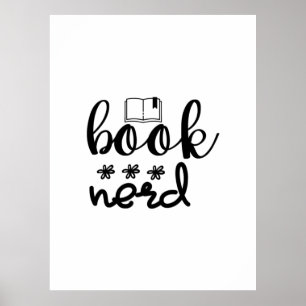 Poster Lendo Nerd do Livro de Arte