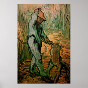 Poster Lenhador (após Millet) por Vincent van Gogh