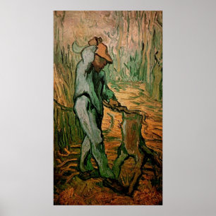 Poster Lenhador (após Millet) por Vincent van Gogh