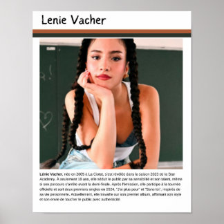 Poster Lenie Vacher – Star Academy 2023