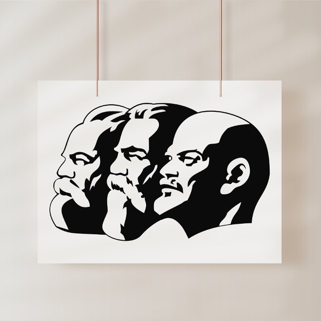 Poster Lenin, Marx, Engels, União Soviética, Comunismo (Criador carregado)