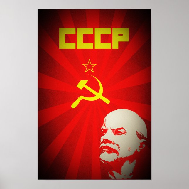 Pôster lenin russia soviética propaganda comunista vintag (Frente)