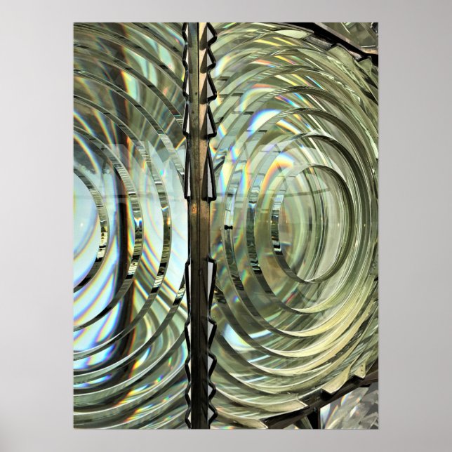 Poster Lente de Fresnel, Farol de Cape Blanco, Costa do O (Frente)