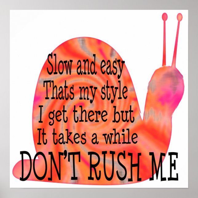 Pôster lento e fácil (Frente)