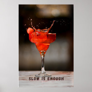 Poster Lento é Suficiente: Arte de Salpico de Coquetel Ve