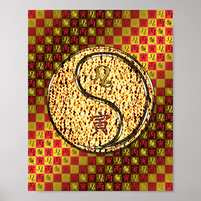Poster Leo & Fire Tiger (Frente)