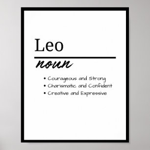 Poster Leo, Menino Definição de Nome Personalizado