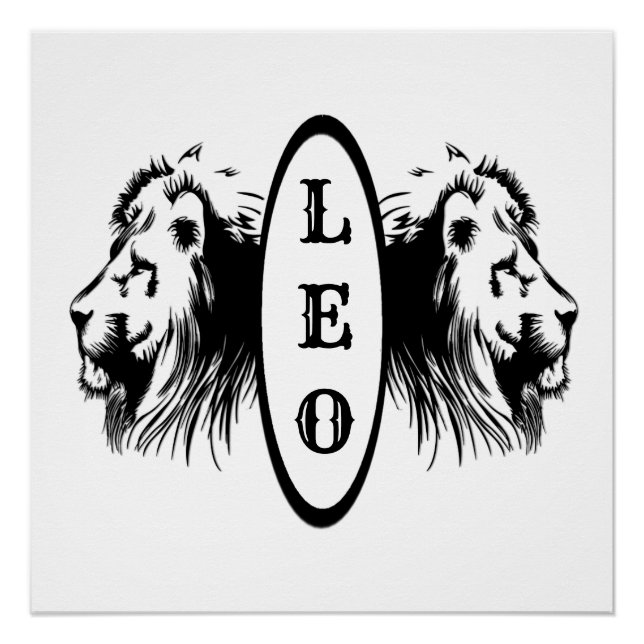 Pôster Leo, o Leão Bloqueou Zodiac (Frente)
