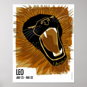 Poster Leo o zodíaco do leão