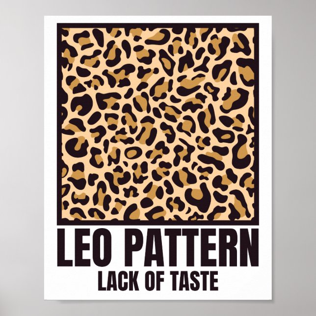 Poster Leo Pattern Bad Taste Fashion Victim (Frente)
