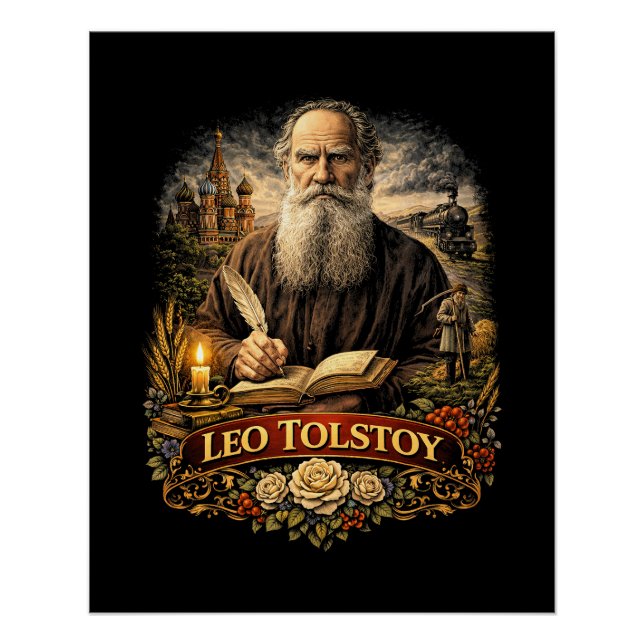 Pôster Leo Tolstoy (Frente)