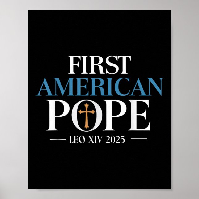 Poster Leo Xiv O Primeiro Papa Americano (Frente)