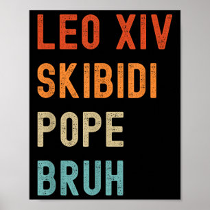 Poster Leo Xiv Skibidi Papa Bruh Novo Papa Leo Xiv Engraç