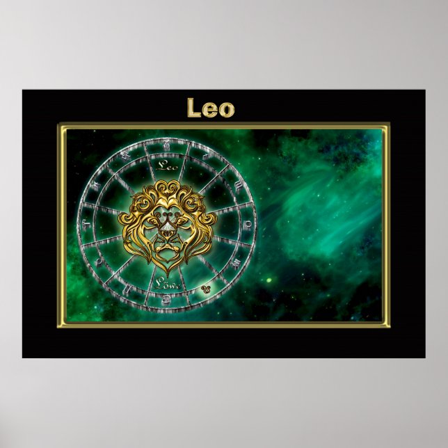Poster Leo Zodiac Astrology design (Frente)
