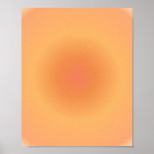 Poster Leo Zodiac, Gradiente Laranja Leo Aura (Frente)