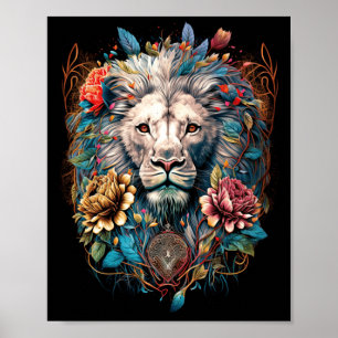 Poster Leões Leões Coloridos Da África Dia Dos