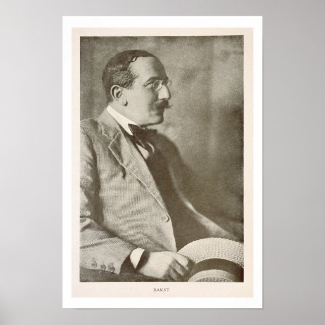 Poster Leon Bakst (1866-1924), Russian painter, portrait (Frente)