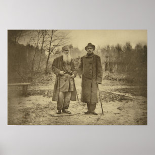 Poster Léon Tolstói e o máximo Gorky do autor