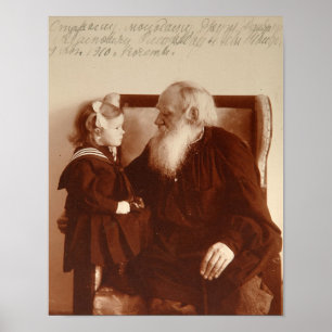 Pôster Leon Tolstoy com sua neta, Tatiana