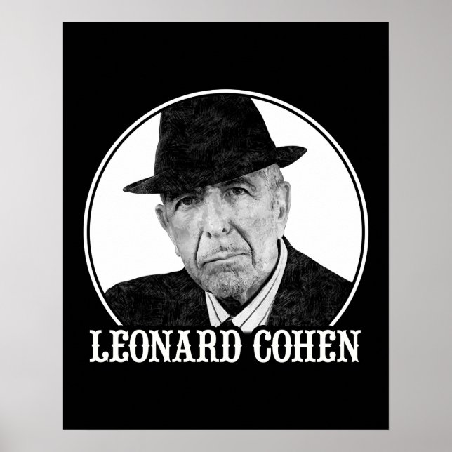 Poster Leonard Cohen Art 60s Estilo (Frente)