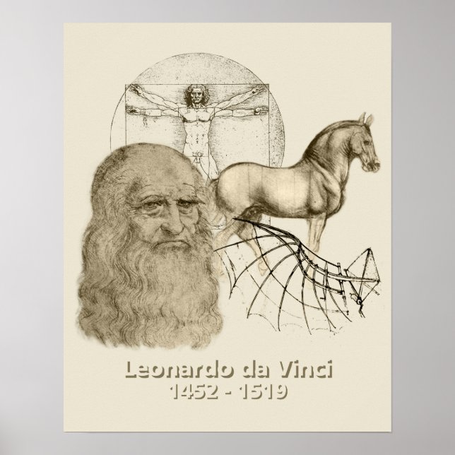 Poster Leonardo da Vinci (Frente)