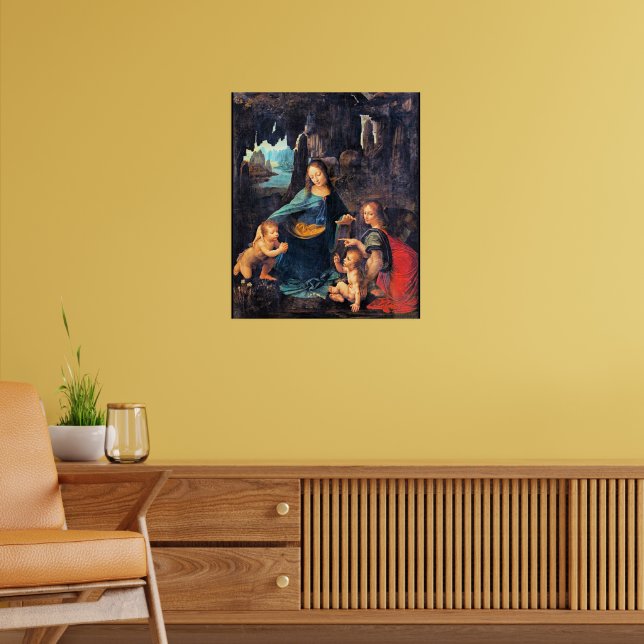 Poster Leonardo da Vinci - A Virgem das Rochas, | Zazzle Brasil