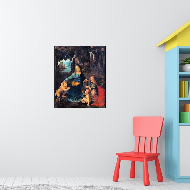 Poster Leonardo da Vinci - A Virgem das Rochas, | Zazzle Brasil