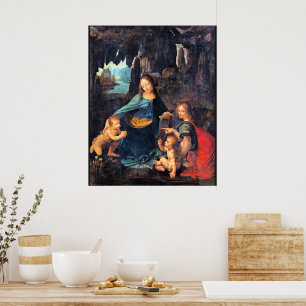 Poster Leonardo da Vinci - A Virgem das Rochas,