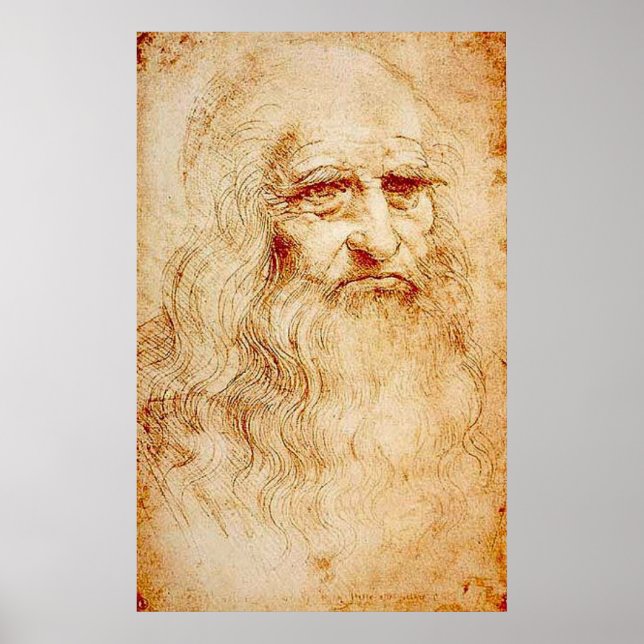 Poster Leonardo Da Vinci - autorretrato (Frente)