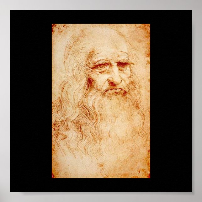 Pôster Leonardo Da Vinci Autorretrato por volta de 1510-1 (Frente)